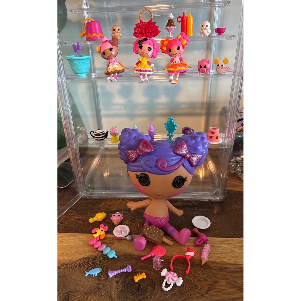 Lalaloopsy Scoops Waffle Cone Large & Mini Doll Lot with Accessories 35+ Pieces